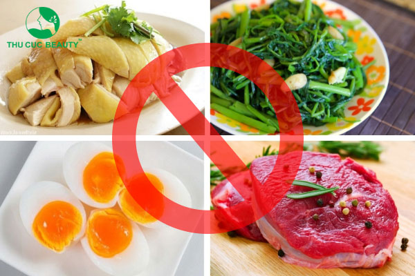 Nâng mũi lần 2 cần lưu ý những gì để tránh biến chứng? 3 thuc pham can tranh khi cang da mat 1