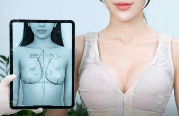 Nâng ngực bao lâu cắt chỉ?