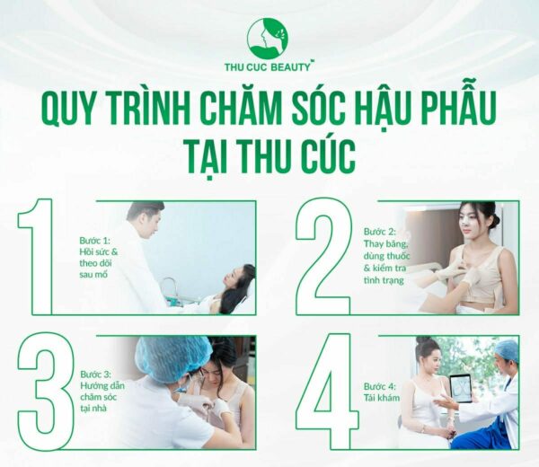 Quy trình chăm sóc hậu phẫu thuật nâng ngực tại BVTM Thu Cúc