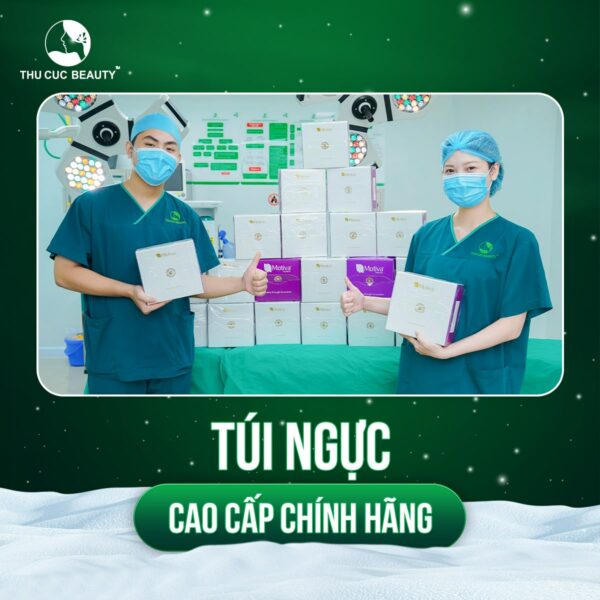 BVTM Thu Cúc sử dụng túi nâng ngực chính hãng.