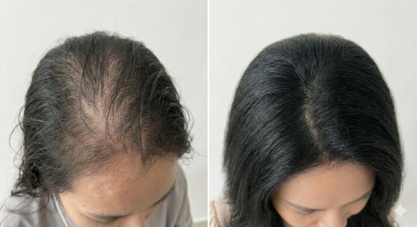 Tiêm meso mọc tóc giúp cải thiện tình trạng tóc rụng, tóc thưa hiệu quả.