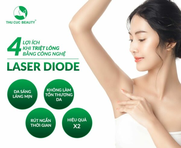 Triệt lông có hết vĩnh viễn không? 1 Triệt lông bằng công nghệ Laser Diode cho hiệu quả lâu dài